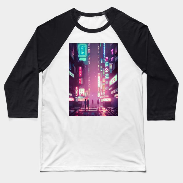 People Tokyo Neon Anime Japan Vibes <3 Baseball T-Shirt by Trendy-Now